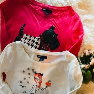 GAP girls size 8 long sleeve shirts, 2